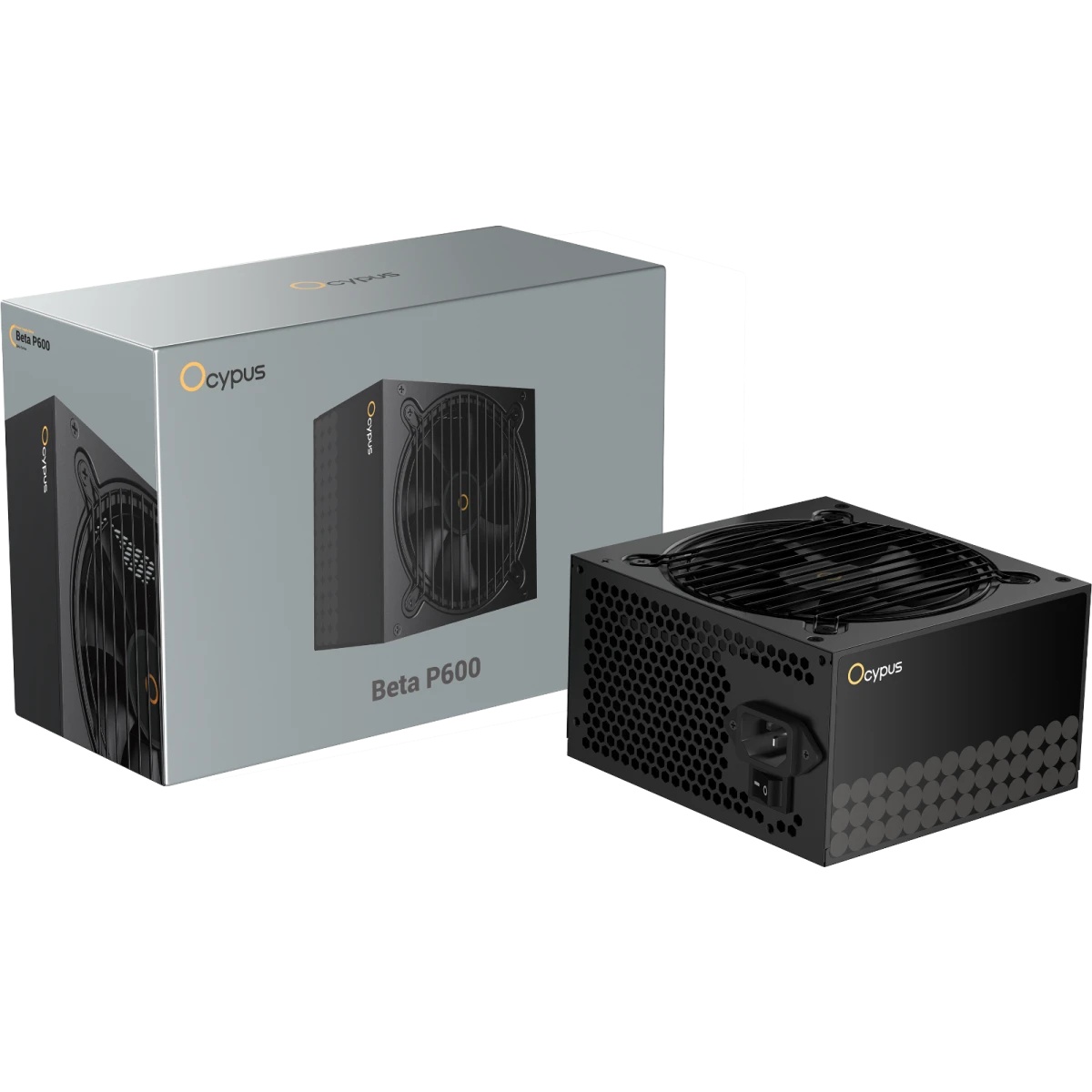 Блок питания 600W Ocypus Beta P600 BK (ATX, APFC, 20+4 pin, 120mm fan, PCI-E 6+2Px2, 3xSATA) (Beta-P