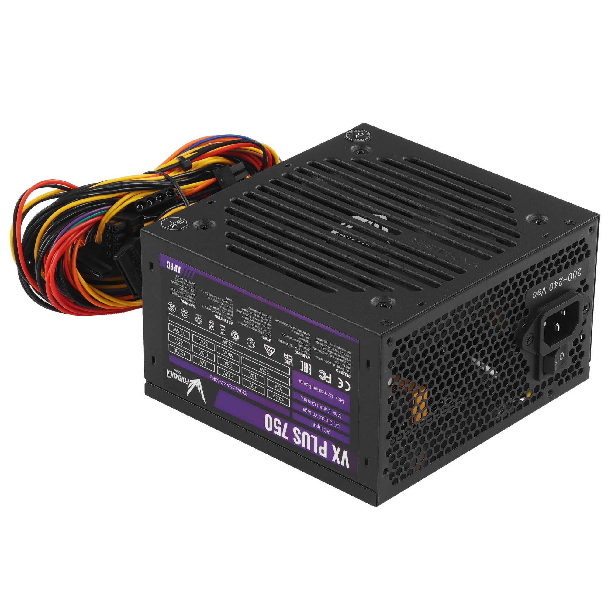 Блок питания Aerocool / Formula VX-750 PLUS, 750Вт 120мм, черный