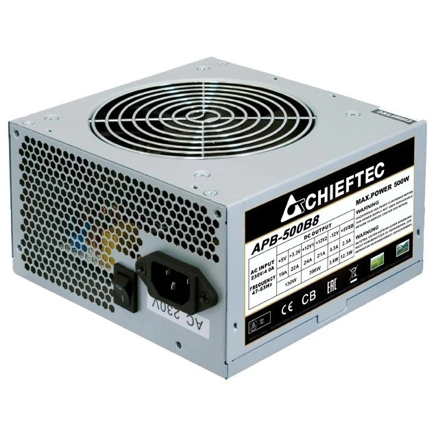 Блок питания Chieftec APB-500B8, 500Вт, 80 PLUS, 120мм, серый