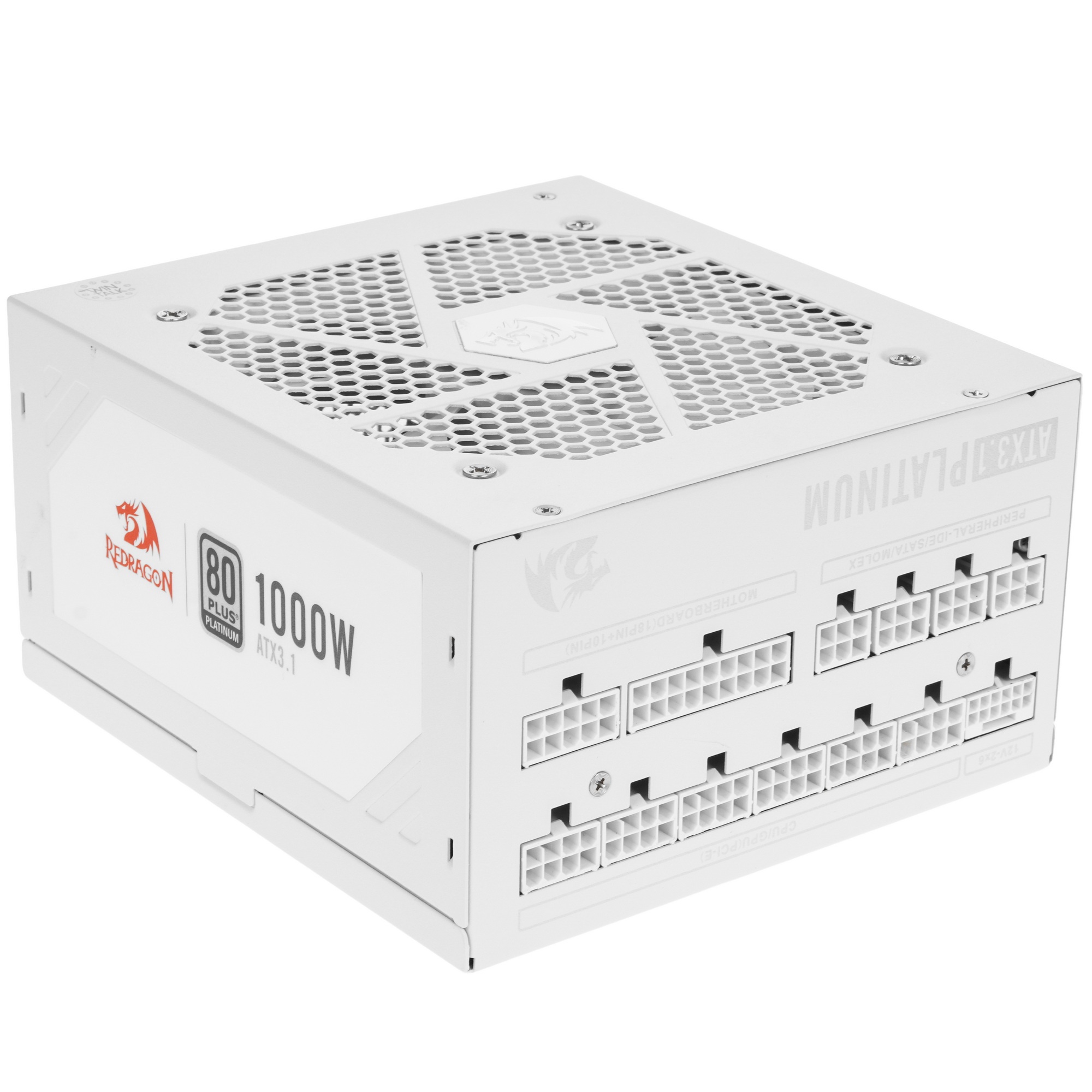Блок питания для ПК Redragon RGPS-1000W 1000Вт,модульный,80+Plat,белый