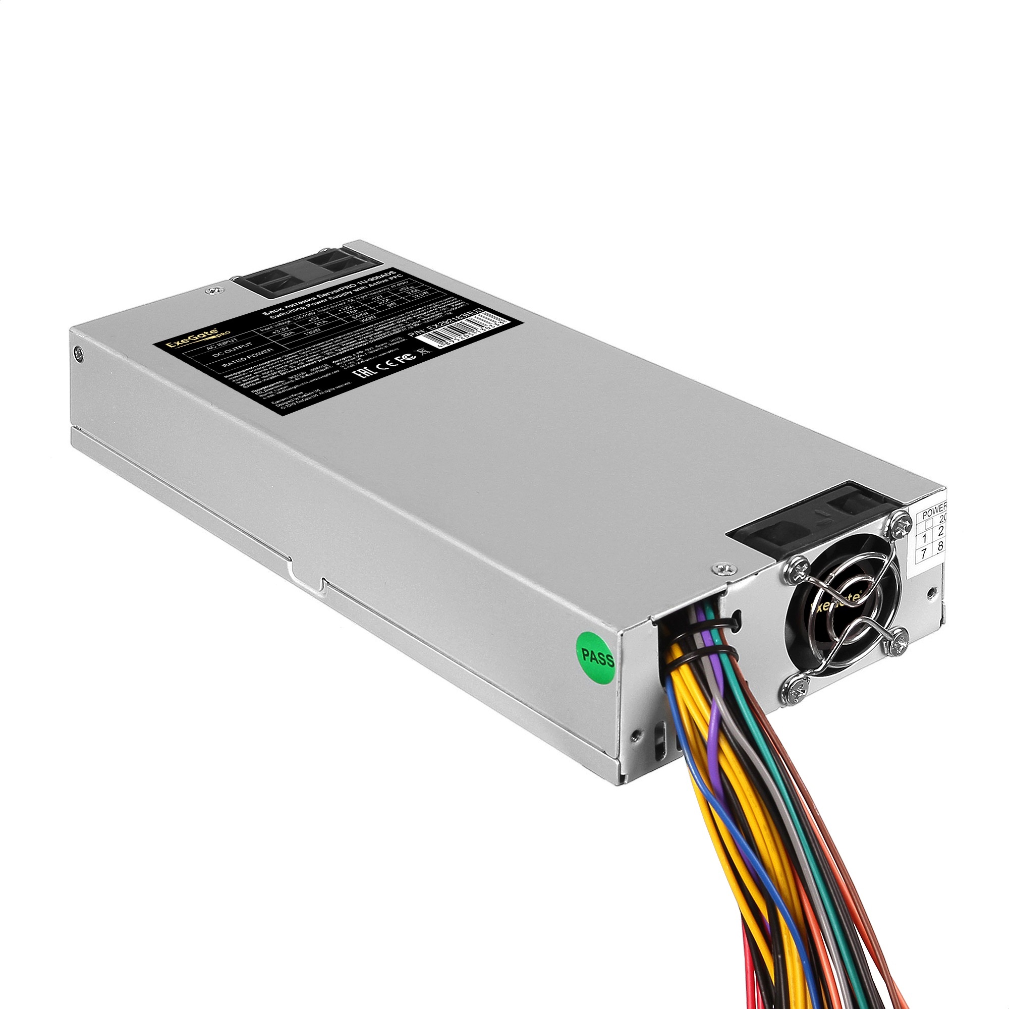 Серверный блок питания  900W ExeGate EX292183RUS ServerPRO-1U-900ADS (1U, APFC, КПД 85% (80 PLUS Bro