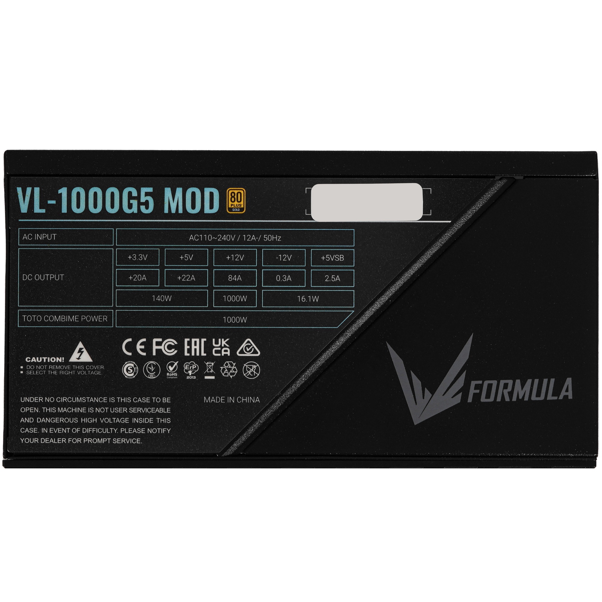 Блок питания Aerocool / Formula ATX 1000W VL-1000G5 MOD Gen5 80 PLUS  gold (20+4pin) APFC 140mm fan
