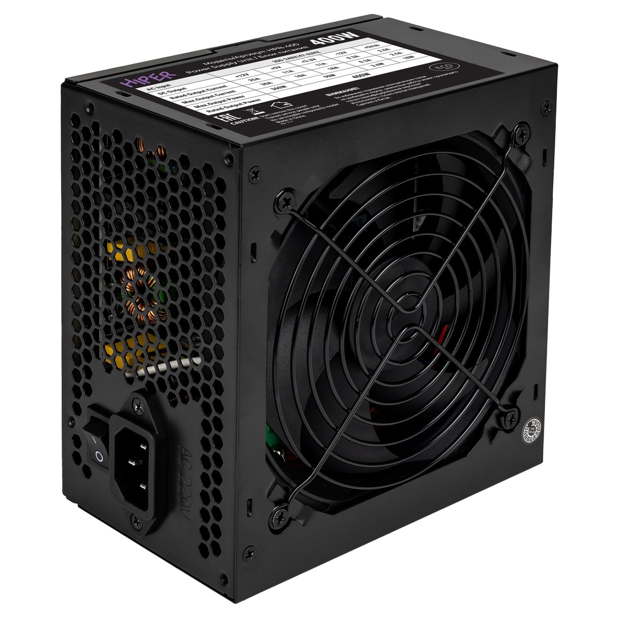 Блок питания HIPER ECO HPN-400, 400Вт, 120мм, черный