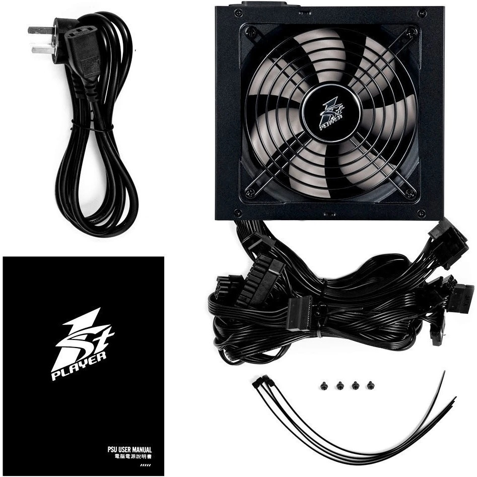 Блок питания 1STPLAYER DK PREMIUM PS-500AX, 500Вт, 80 PLUS Bronze, 120мм, черный