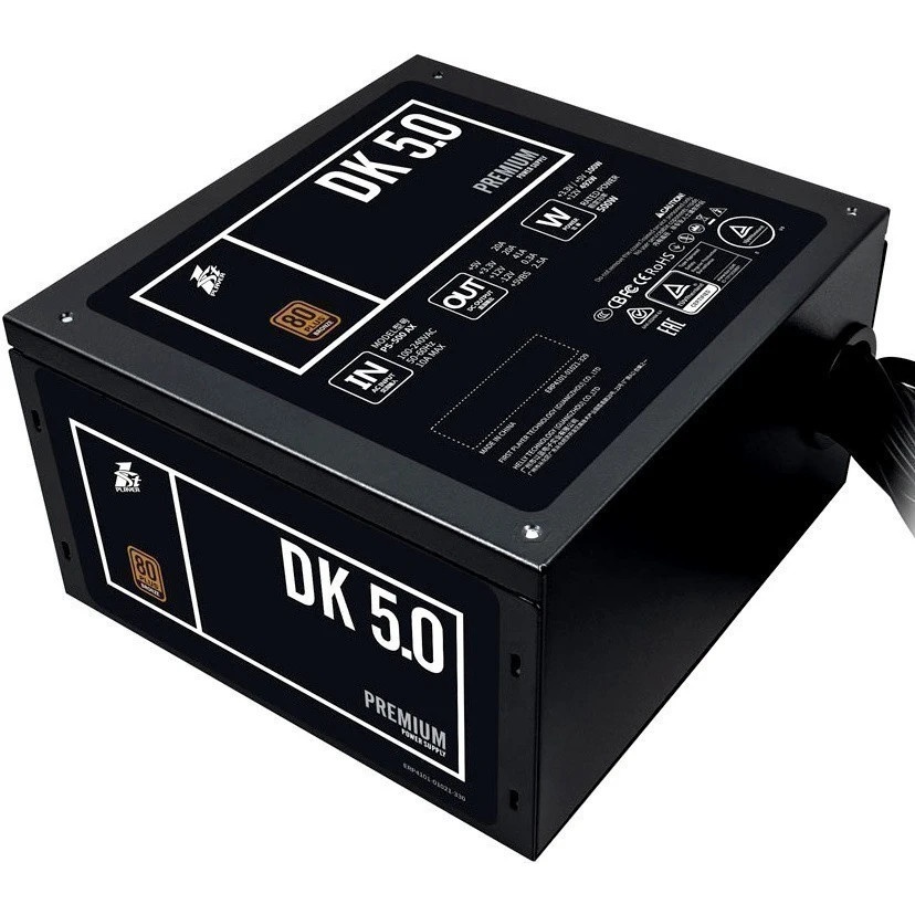Блок питания 1STPLAYER DK PREMIUM PS-500AX, 500Вт, 80 PLUS Bronze, 120мм, черный