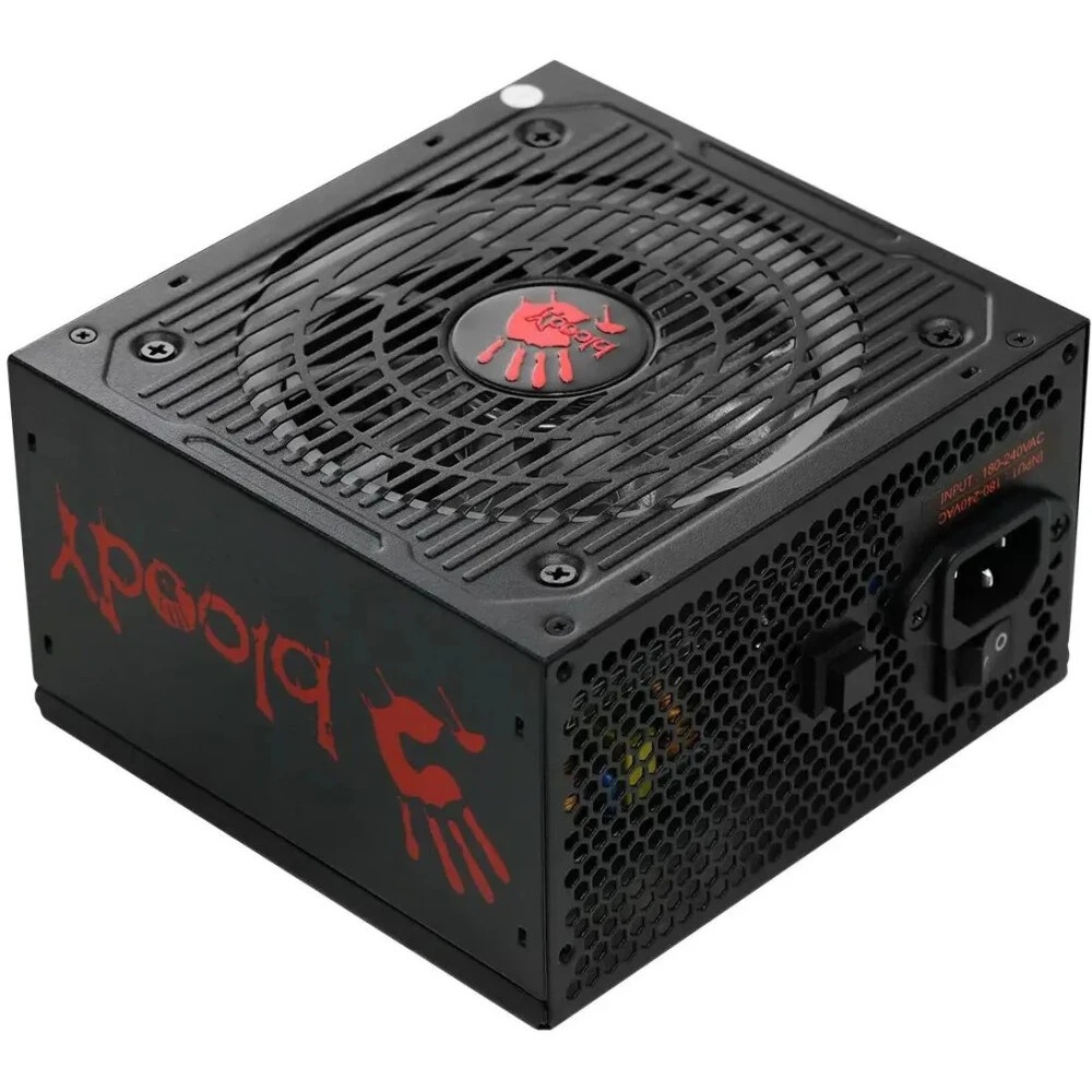 Блок питания Bloody BD-PS750G, 750Вт, 80 PLUS Gold, 120мм, модульный, черный