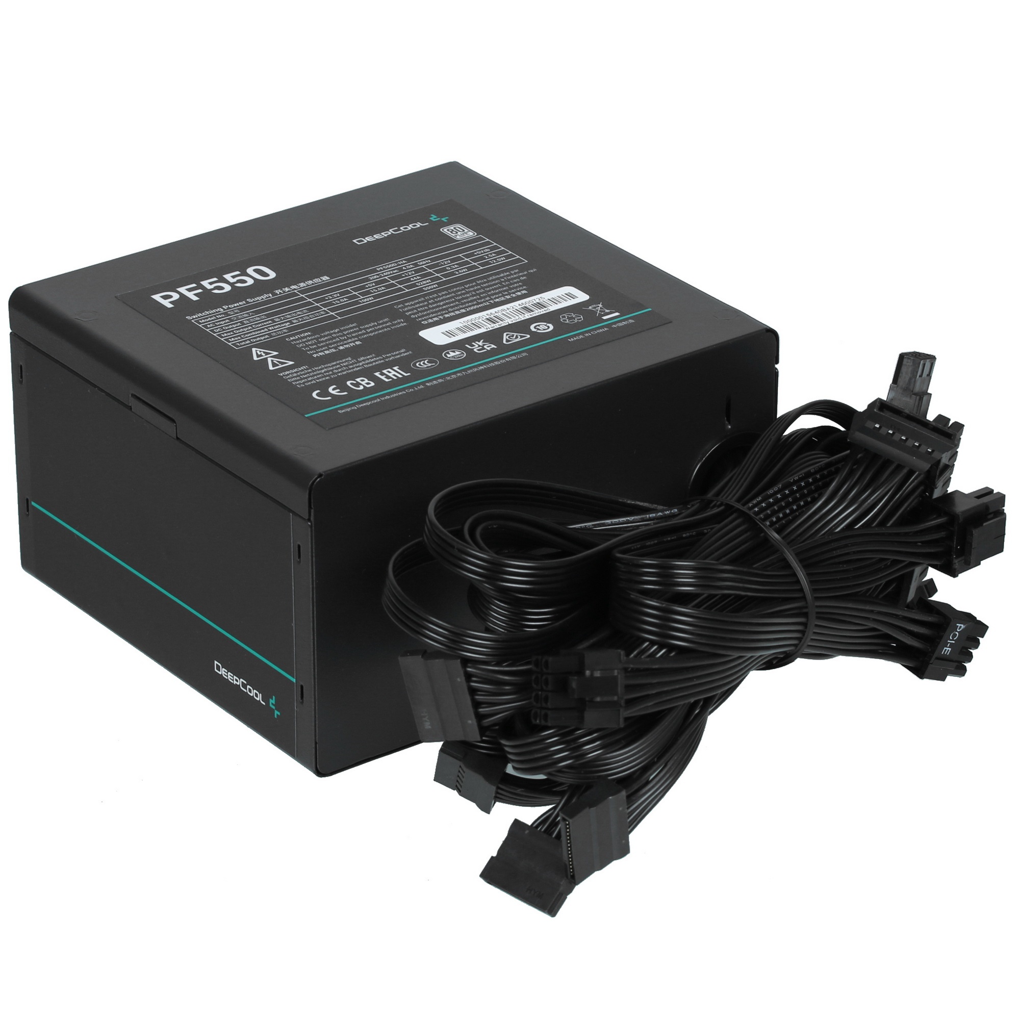Блок питания Deepcool / GamerStorm PF550, 550Вт, 80 PLUS, 120мм, черный