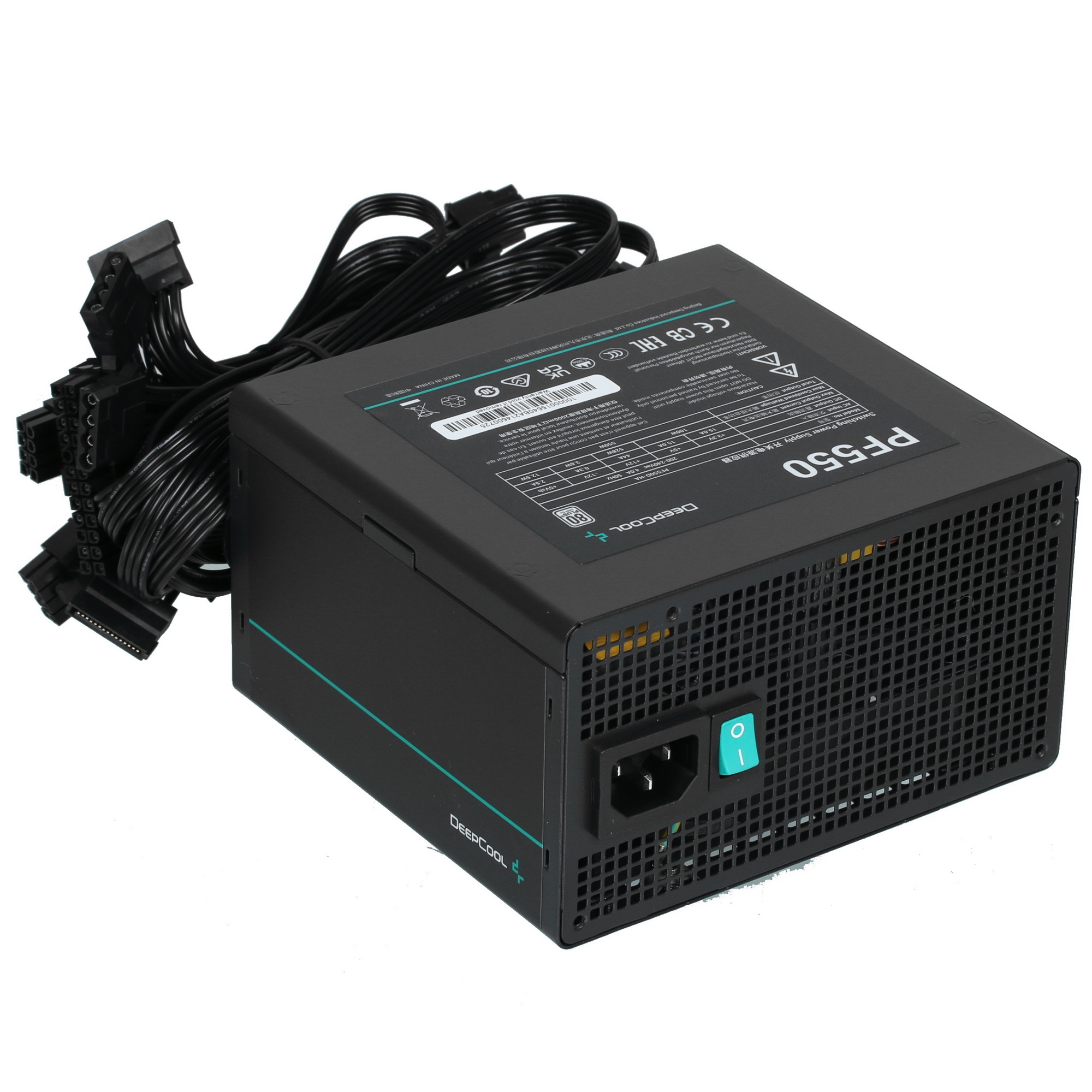 Блок питания Deepcool / GamerStorm PF550, 550Вт, 80 PLUS, 120мм, черный