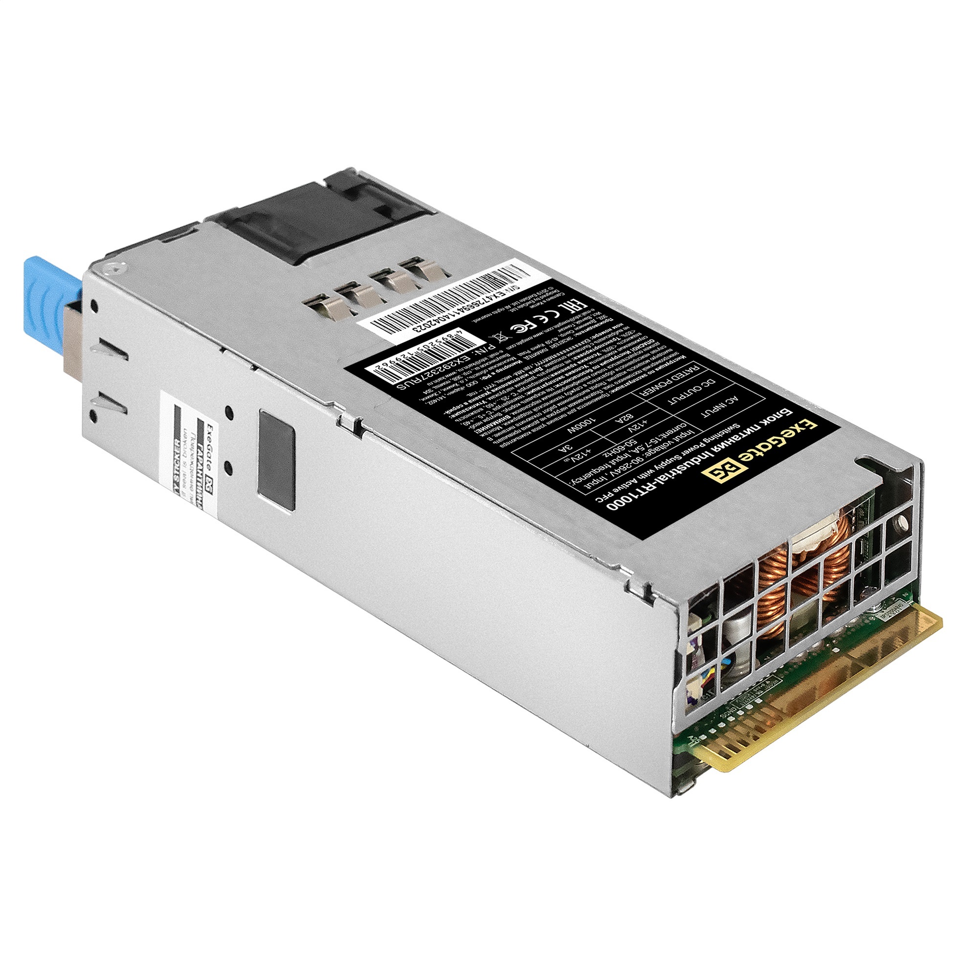 Серверный блок питания  (модуль к RTS1000 Redundant) 1000W ExeGate Industrial-RT1000 (APFC, КПД 94%(