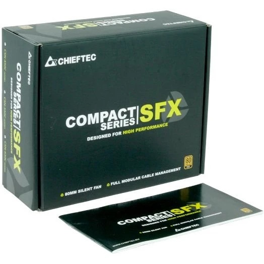 Блок питания Chieftec Compact CSN-550C Retail, 550Вт, 80 PLUS Gold, 80мм, модульный, черный
