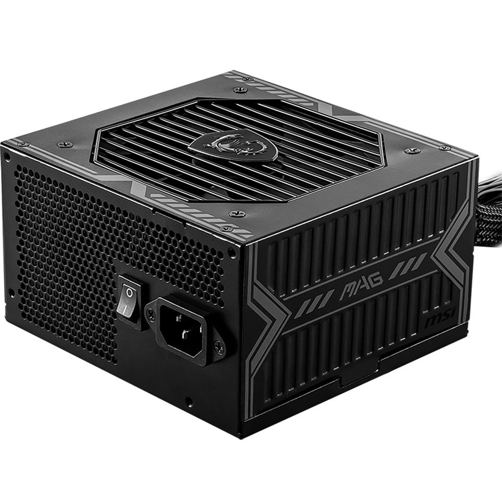 Блок питания MSI MAG A650BN (306-7ZP2B11-CE0) 650 Вт, 80 PLUS BRONZE, 120 мм, немодульный, чёрный