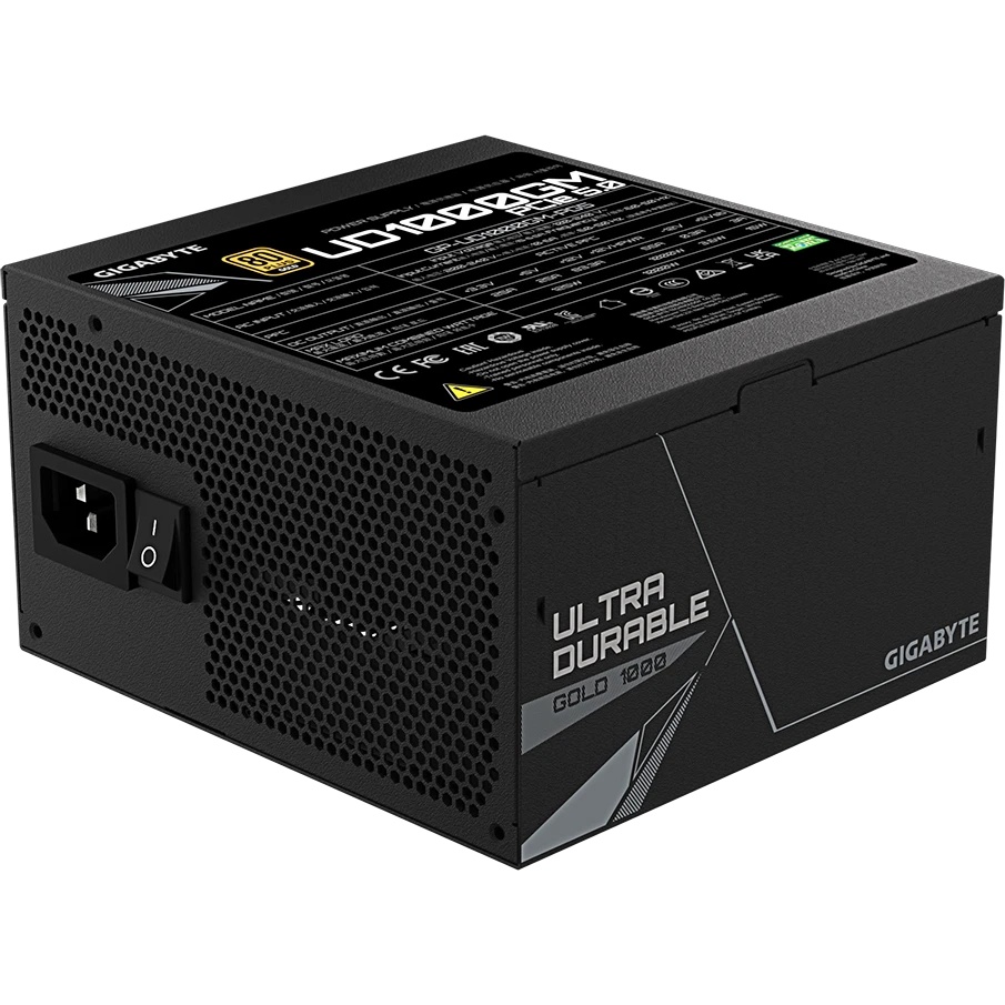 Блок питания Gigabyte ATX 1000W GP-UD1000GM PG5 80 PLUS  gold (24+4+4pin) APFC 120mm fan 8xSATA Cab