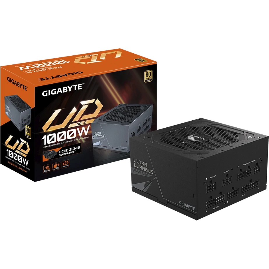 Блок питания Gigabyte ATX 1000W GP-UD1000GM PG5 80 PLUS  gold (24+4+4pin) APFC 120mm fan 8xSATA Cab