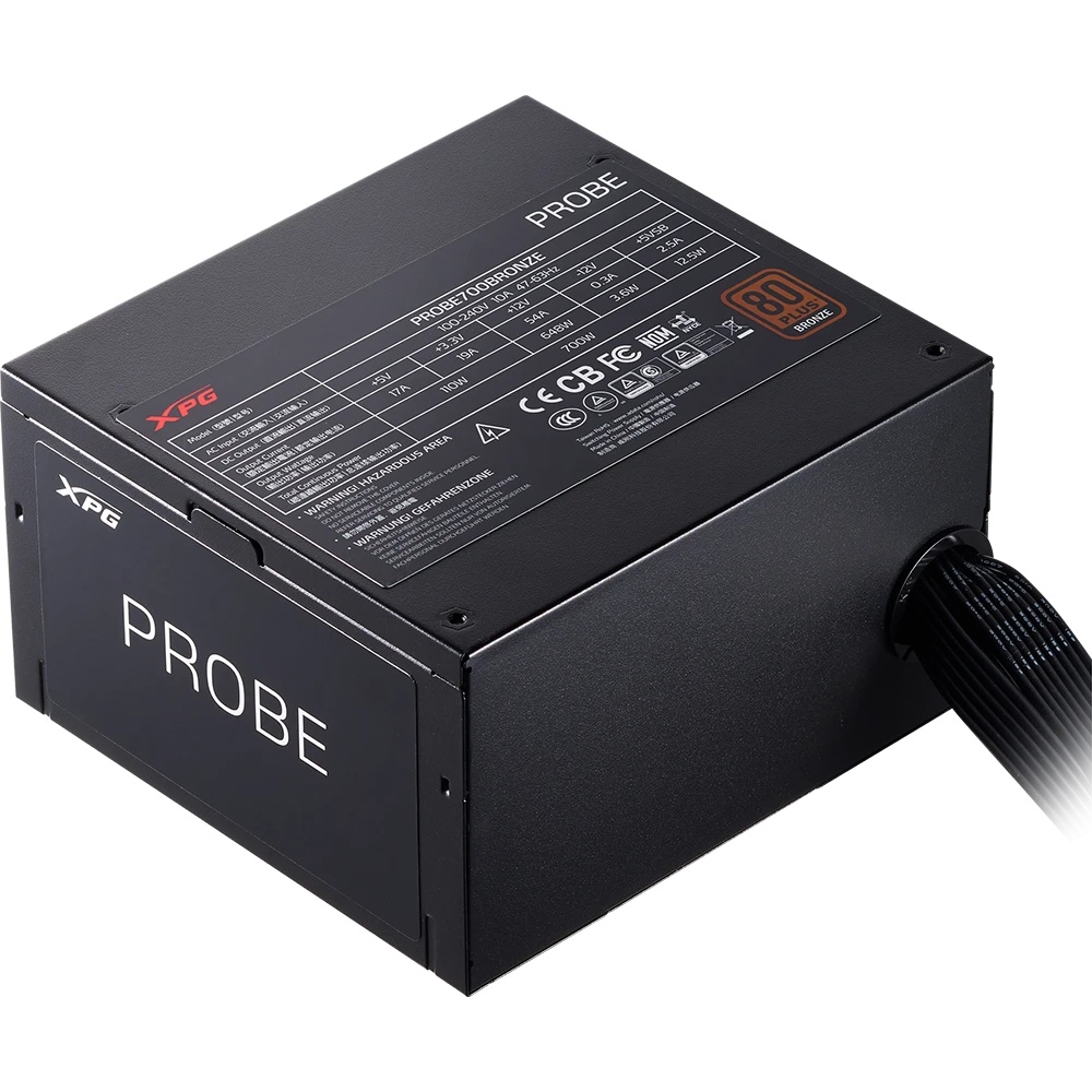 Блок питания ADATA XPG  XPG PROBE700B-BKCEU, 700Вт, 80 PLUS Bronze, 120мм, черный