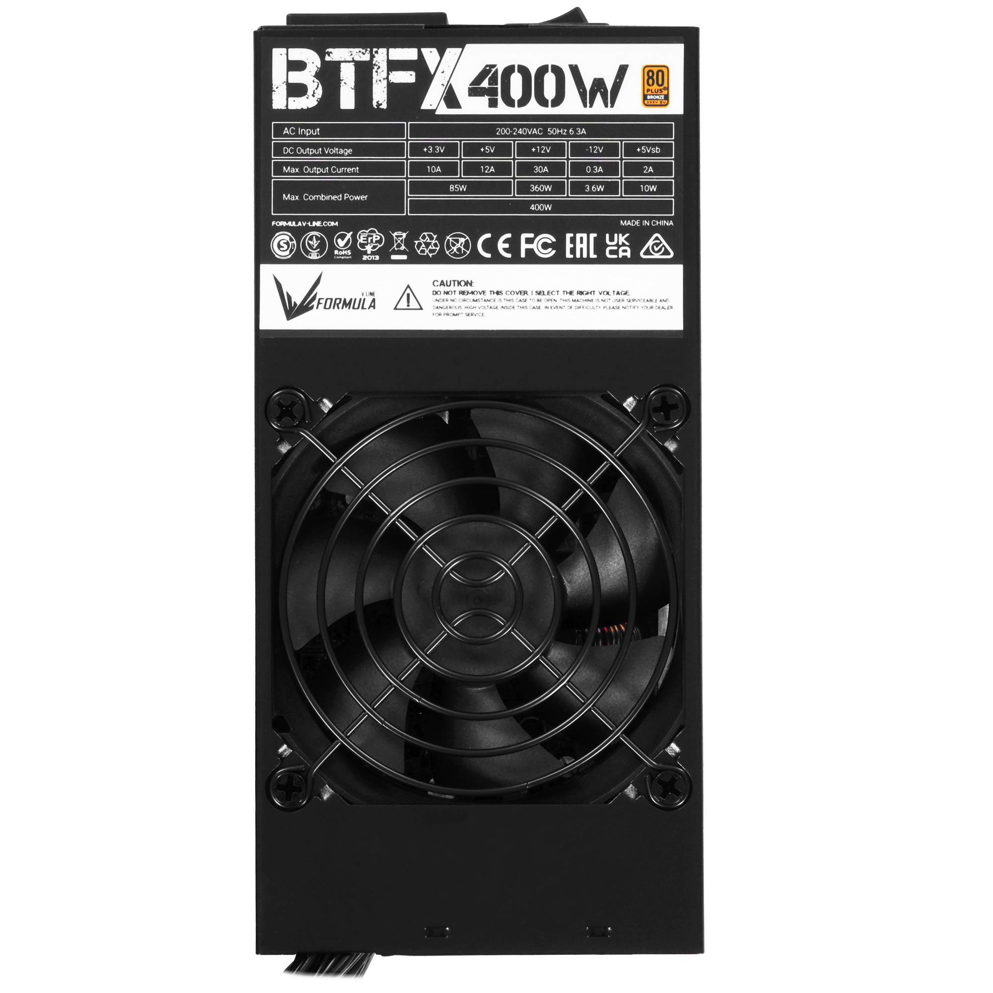 Блок питания Aerocool / Formula TFX 400W BTFX-400 80 PLUS  bronze (20+4pin) APFC 80mm fan 3xSATA Cab