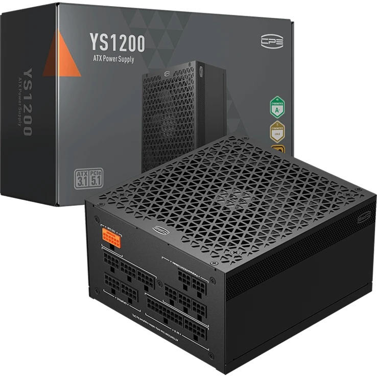 Блок питания  PCCooler P5-YS1200-G1F черный 1200W 80 PLUS  Gold, 135мм, модульный, черный