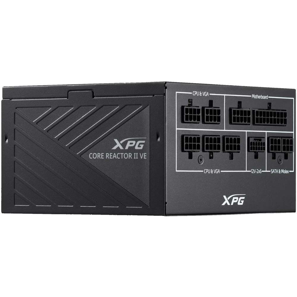 Блок питания ADATA XPG COREREACTORIIVE850G-BKCEU, 850Вт, 80 PLUS Gold, 120мм, модульный, черный