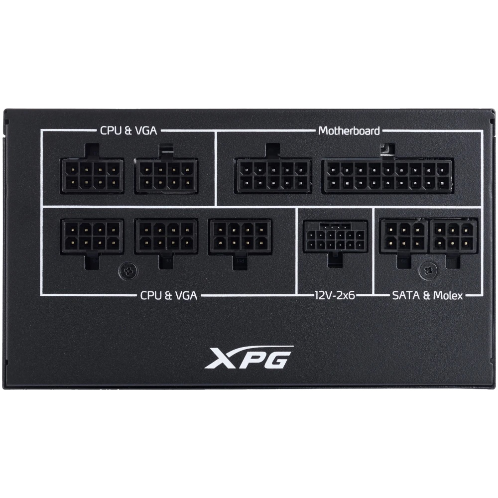 Блок питания ADATA XPG COREREACTORIIVE850G-BKCEU, 850Вт, 80 PLUS Gold, 120мм, модульный, черный