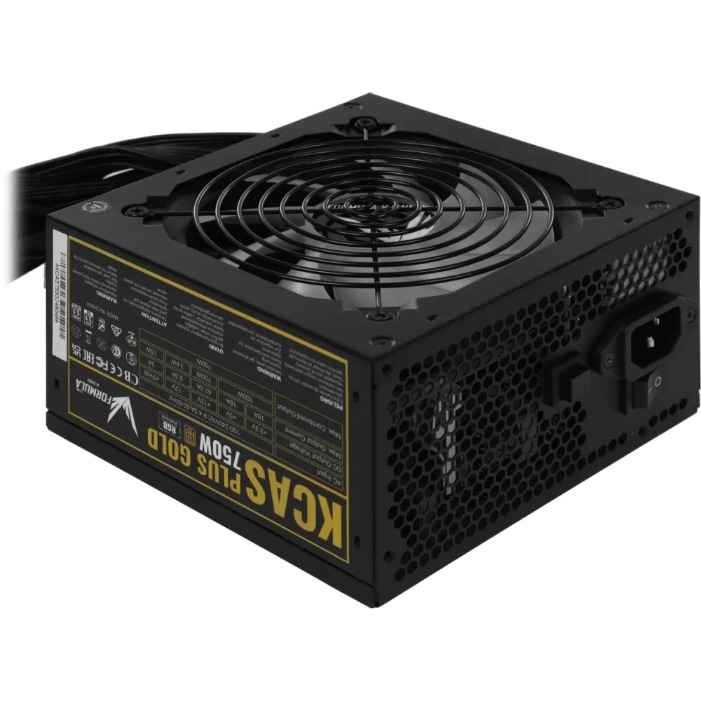 Блок питания Aerocool / Formula ATX 750W AC KCAS PLUS GOLD 750W RGB 80 PLUS gold (20+4pin) APFC 120m