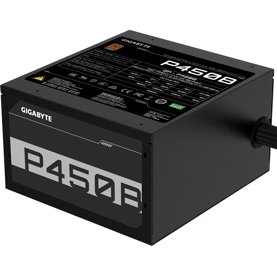 Блок питания Gigabyte GP-P450B, 450Вт, 80 PLUS Bronze, 120мм, черный