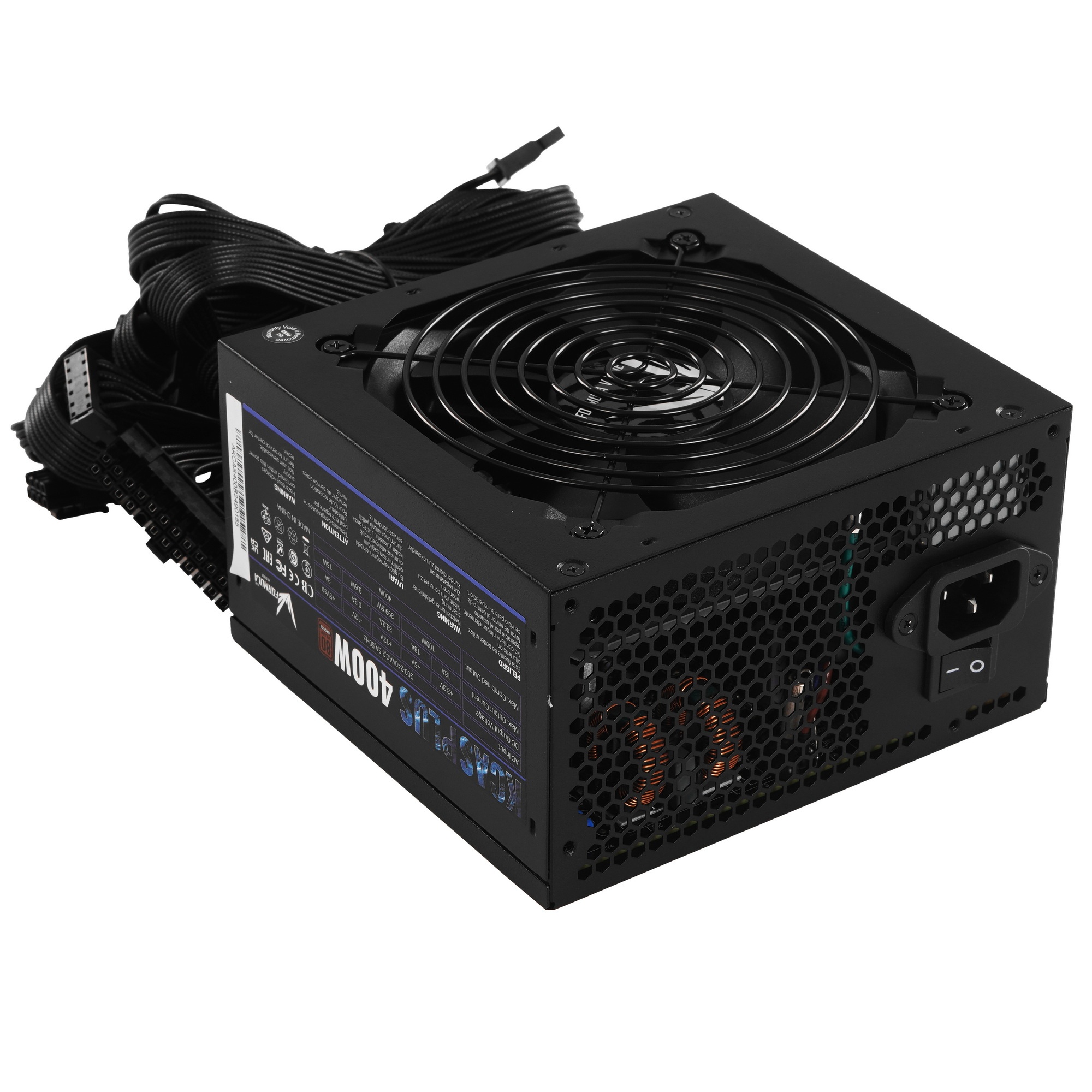 Блок питания Aerocool / Formula KCAS PLUS 400W, Ret, ATX, 80+ Bronze, APFC, 2xPCIe 6+2P, 6xSATA, 4xP