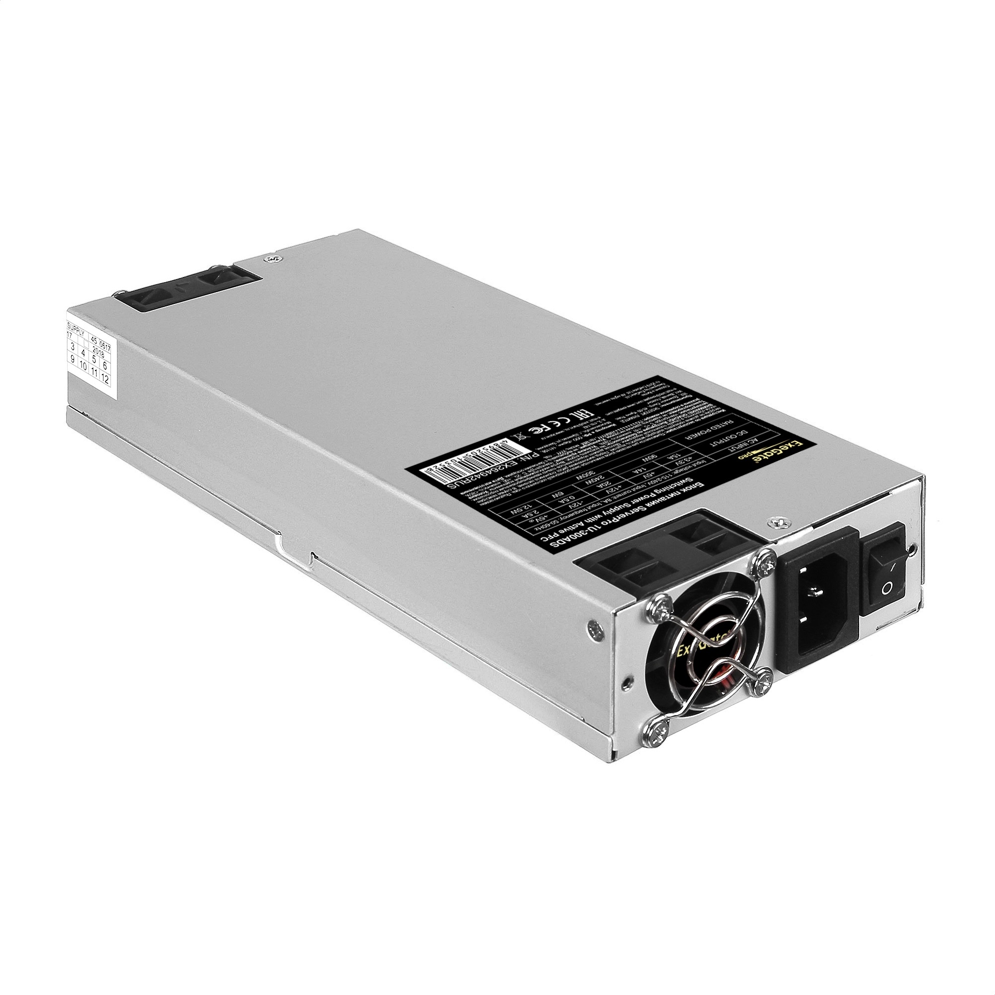 Серверный блок питания300W Exegate  APFC, унив. для 1U, 24pin,2x(4+4)pin,3xSATA