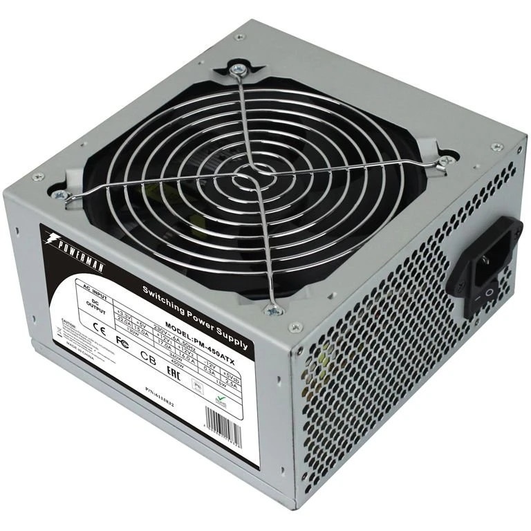 Блок питания Powerman PM-450ATX, 450Вт, 120мм, серый