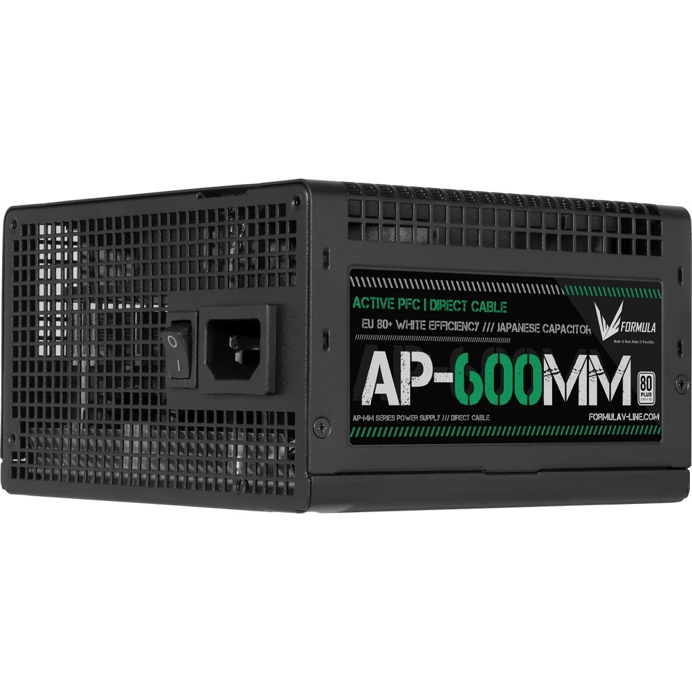 Блок питания Aerocool / Formula ATX 600W AP-600ММ 80 PLUS WHITE (20+4pin) APFC 120mm fan 6xSATA RTL