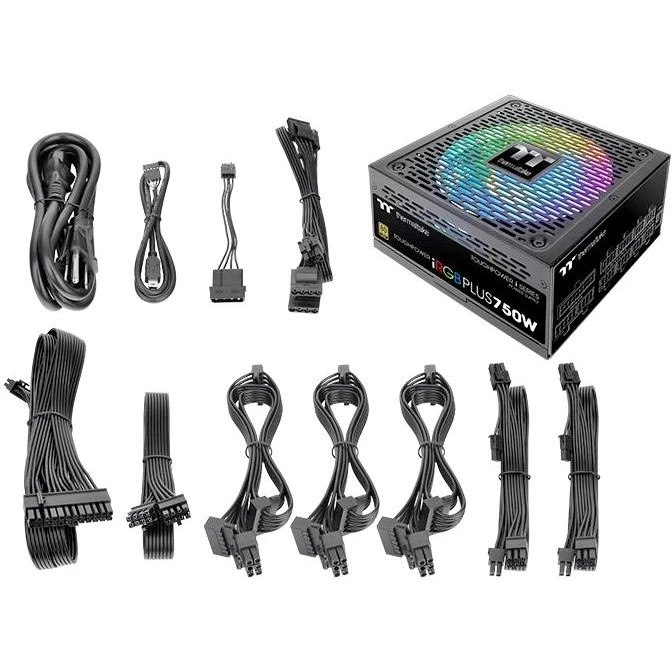 Блок питания Thermaltake ATX 750W Toughpower iRGB Plus 80 PLUS gold (24+4+4pin) APFC 140mm fan color