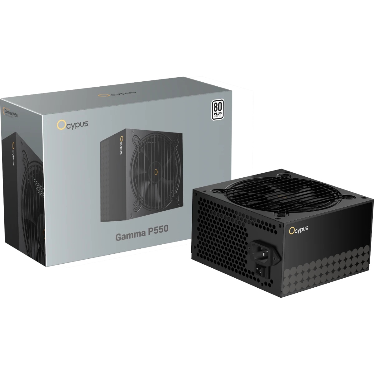 Блок питания Ocypus Gamma P550 BK (Gamma-P550-W1HDBK024X-EU), 550Вт, 80 PLUS, 120мм, черный