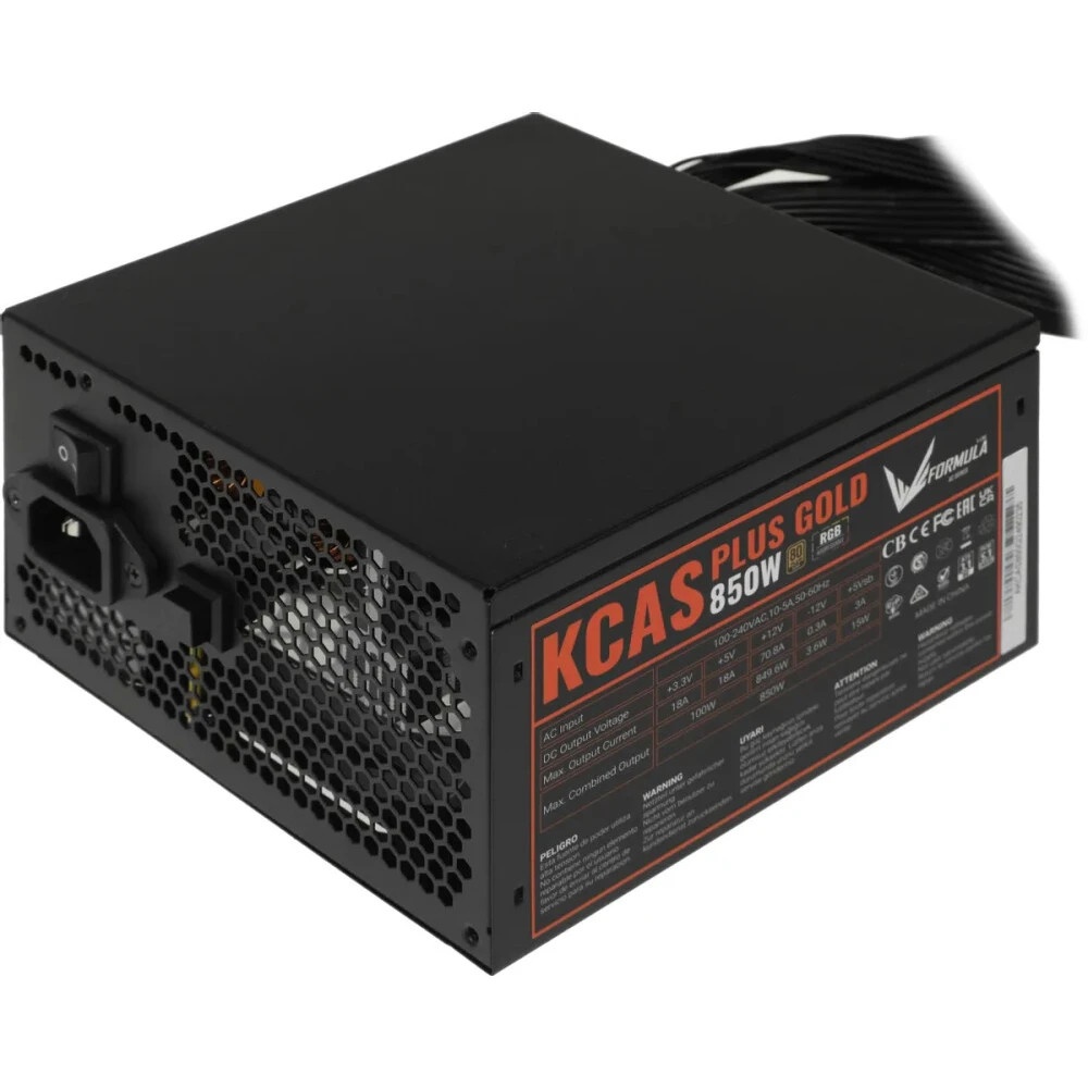 Блок питания Aerocool / Formula KCAS PLUS 850G AC ATX 850W GOLD 80 PLUS gold (20+4pin) APFC 120mm fa