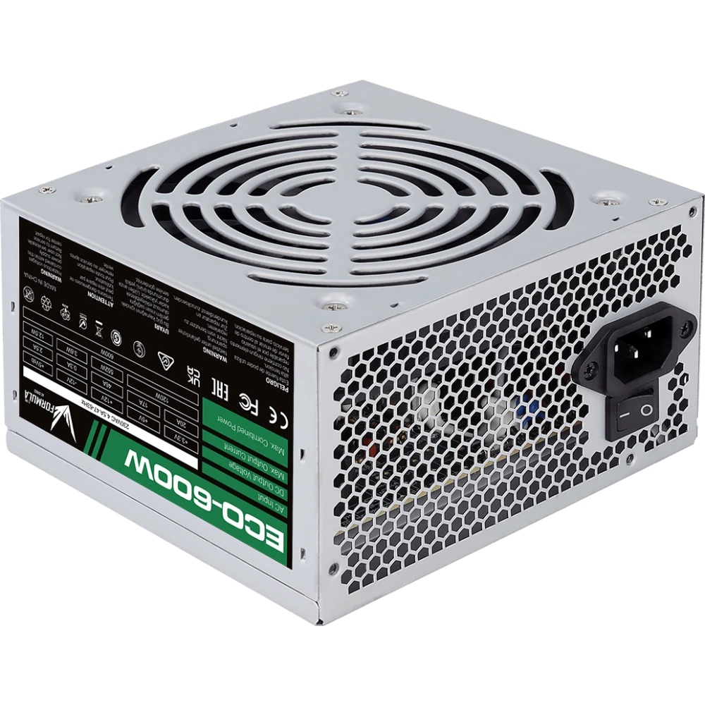 Блок питания Aerocool / Formula 600W Retail ECO-600W, 600Вт, 120мм, серый