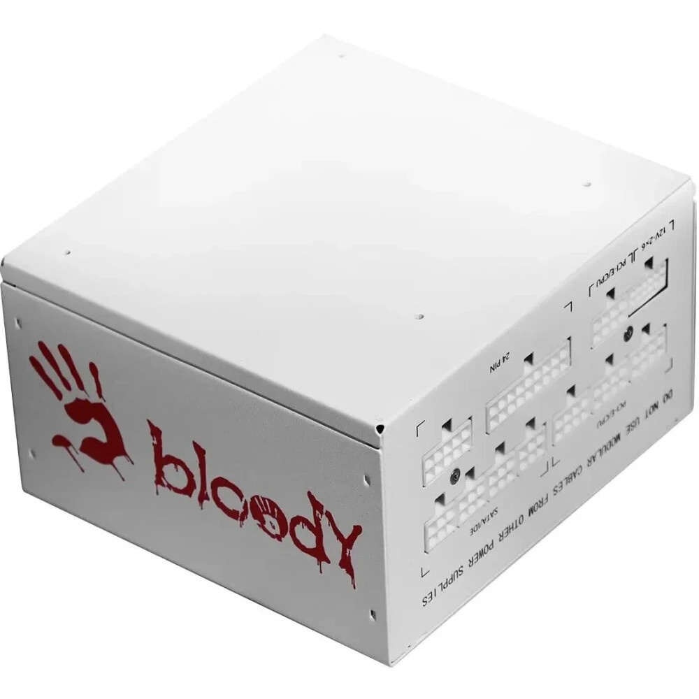 Блок питания Bloody BD-PS750G, 750Вт, 80 PLUS Gold, 120мм, белый