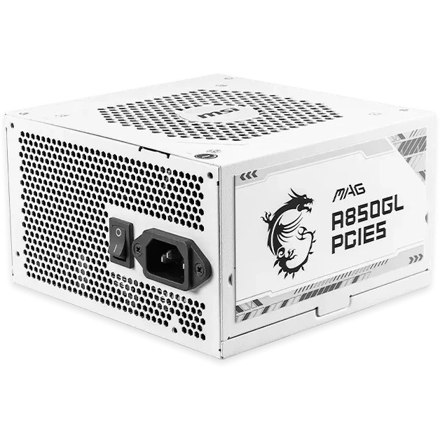 Блок питания MSI MAG A850GL PCIE5 WHITE , 850W, 80+ Gold, полностью модульный, ATX 3.0, PCIE5, RTL