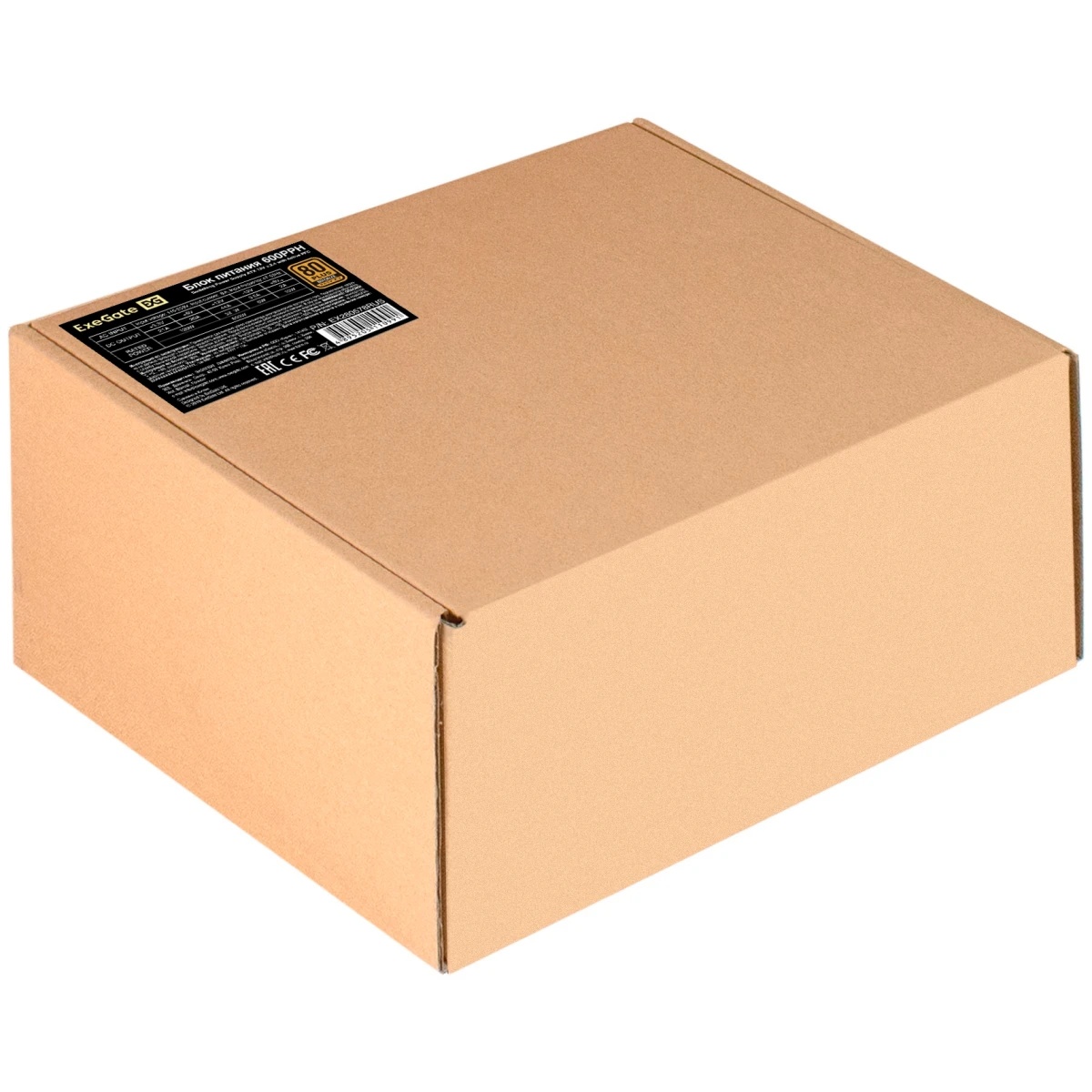 Блок питания ExeGate 600PPH-S-OEM RTL (EX280578RUS-OEM-S), 600Вт, 80 PLUS Bronze, 120мм, черный