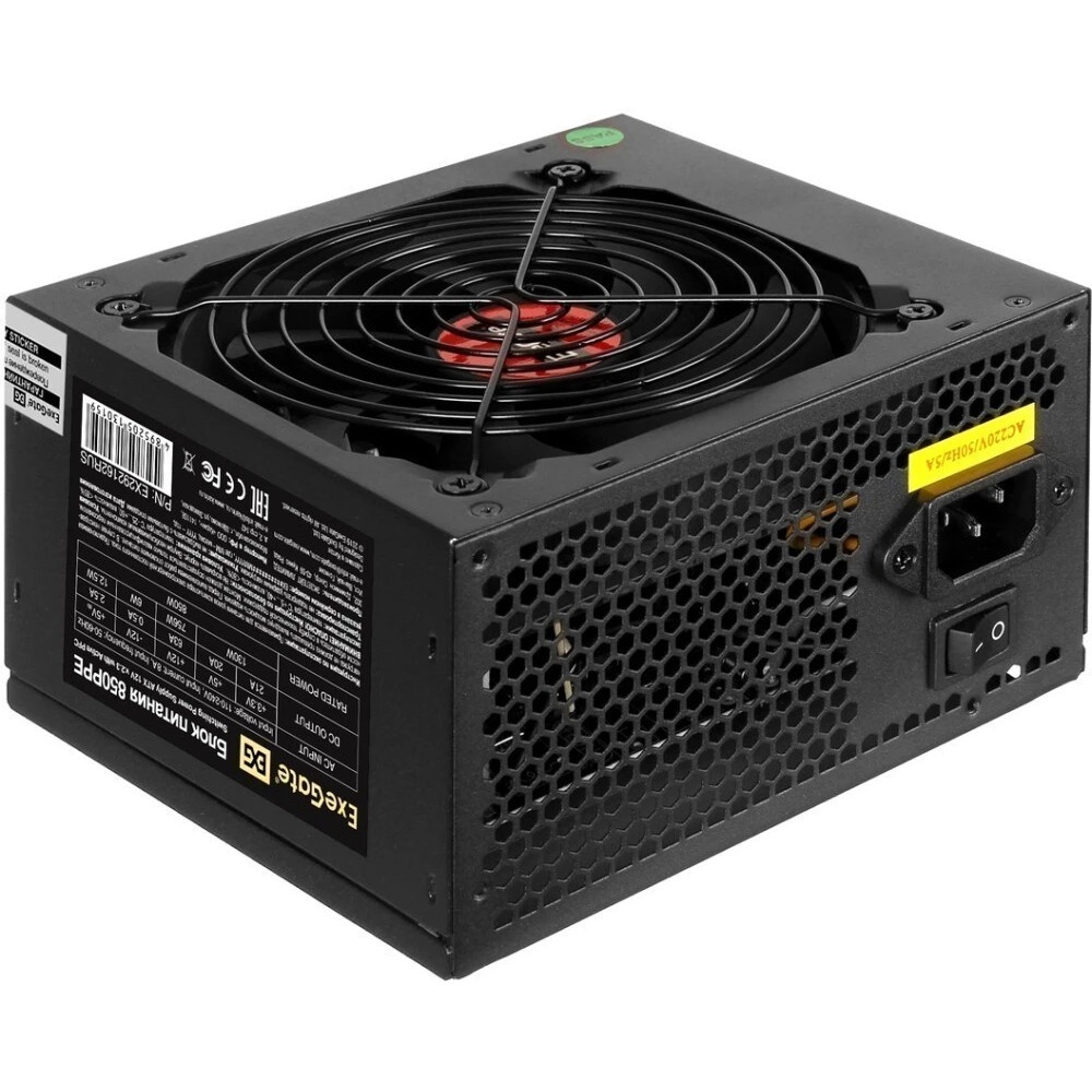 Блок питания ExeGate 850PPE (EX292162RUS-PC), 850В, 120мм, черный
