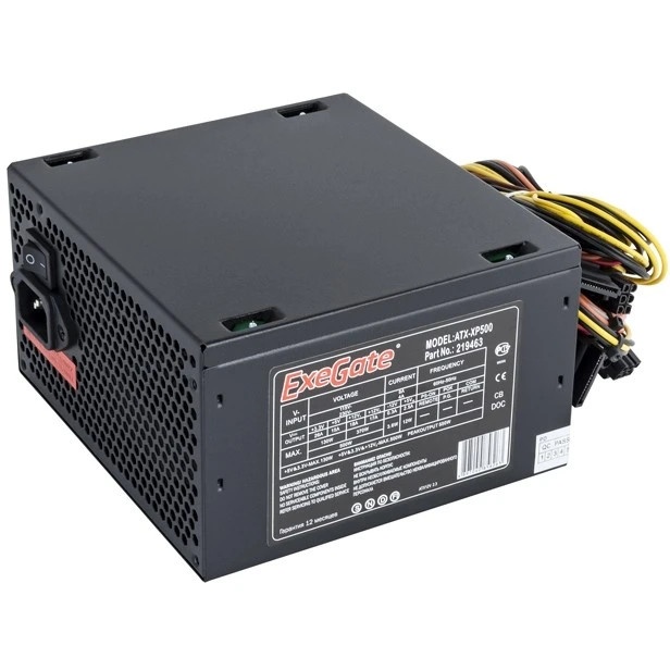 Блок питания ExeGate XP500 (EX219463RUS-PC), 500Вт, 120мм, черный