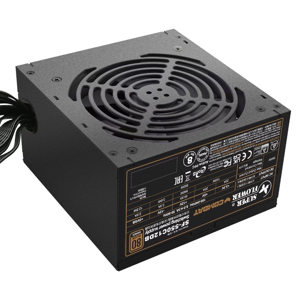 Блок питания 550Вт/ Power Supply Super Flower Combat DB, 550W, ATX, 120mm, 4xSATA, 2xPCI-E(6+2), APF