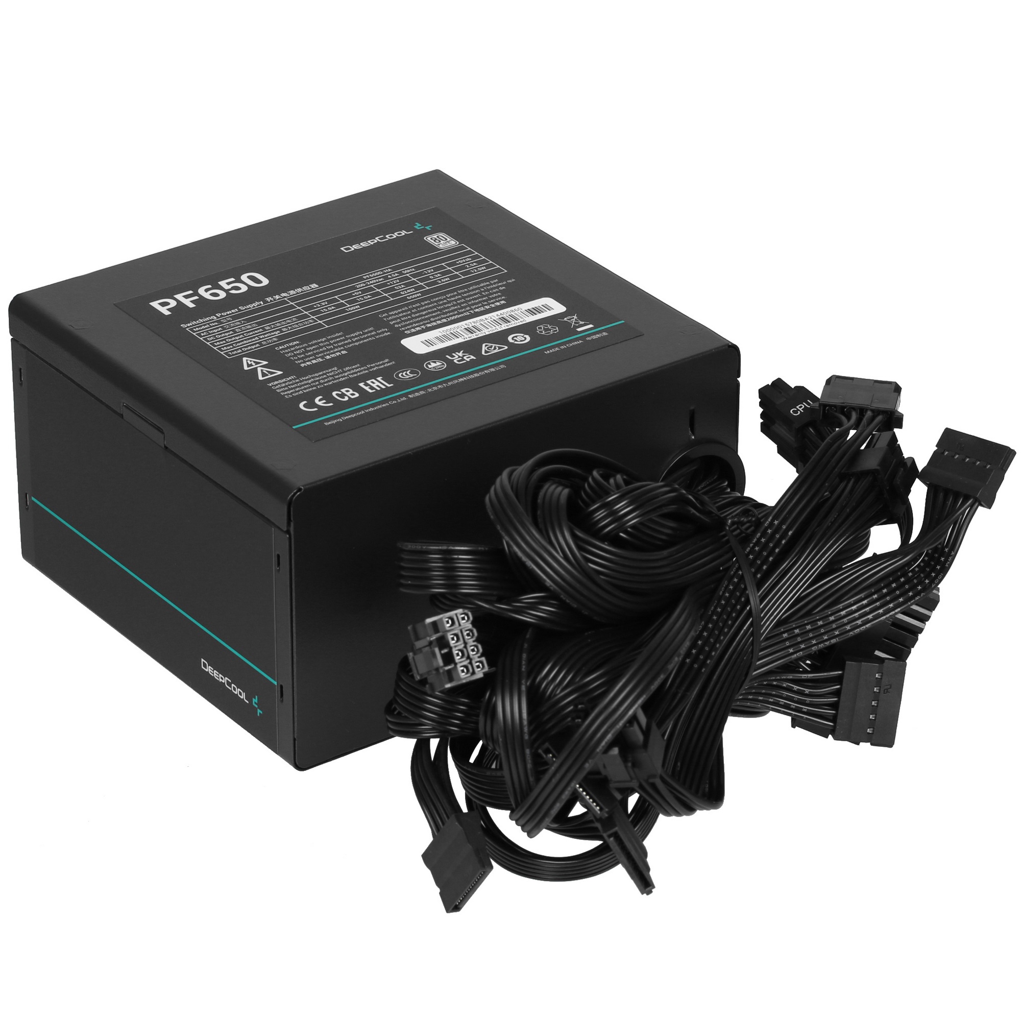 Блок питания Deepcool / GamerStorm  PF650, 650Вт, 80 PLUS, 120мм, черный