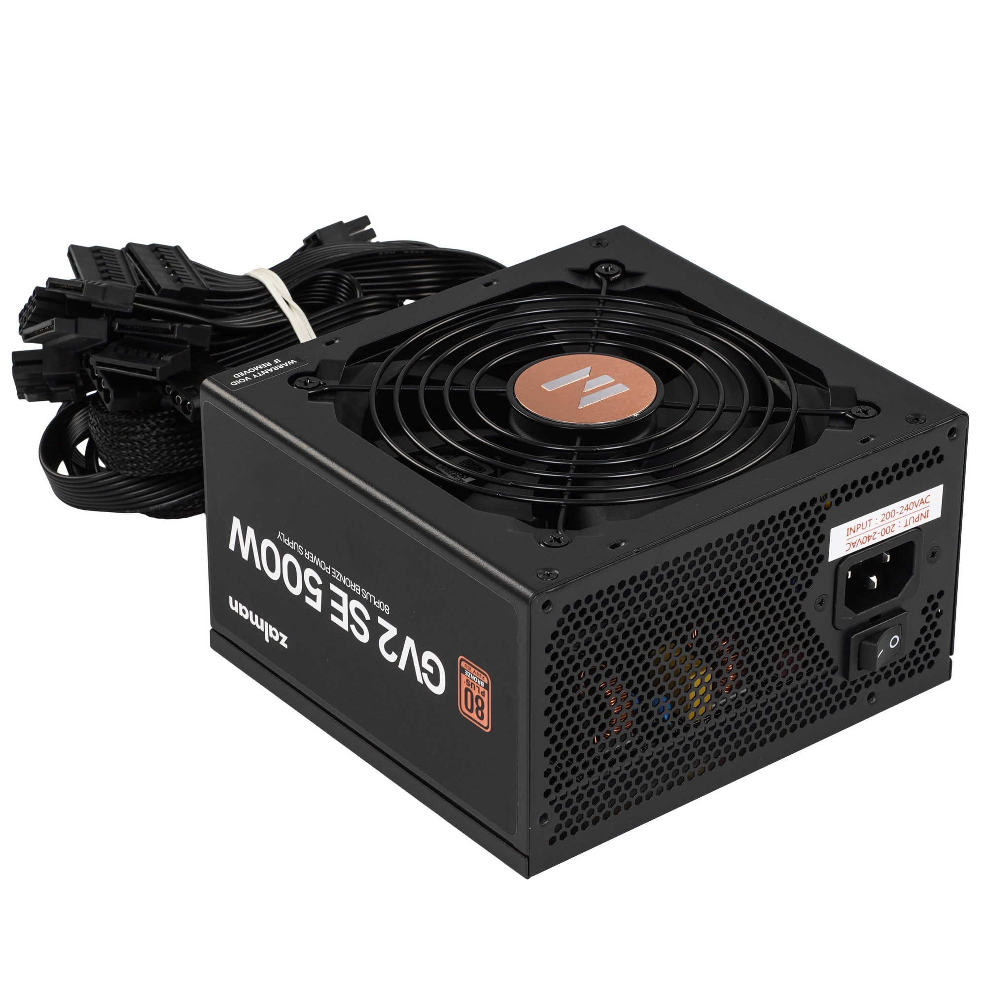 Блок питания Zalman ZM500-GV2SE, 500Вт, 80 PLUS Bronze, 120мм, черный