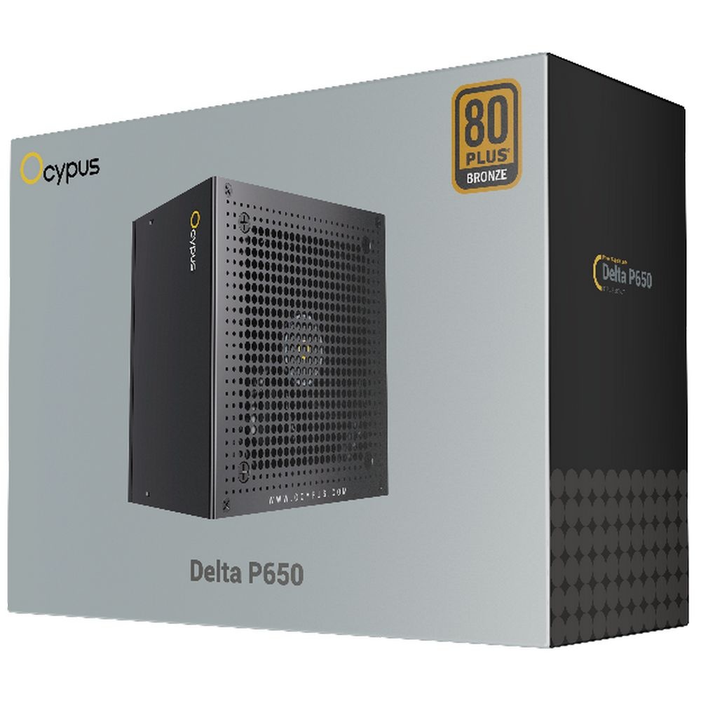 Блок питания Ocypus Delta P650, 650W, APFC, 80+ Bronze, ATX 3.1, 120mm Fan (P650-BF)