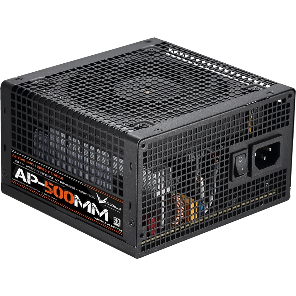 Блок питания Aerocool / Formula ATX 500W AP-500ММ 80 PLUS WHITE (20+4pin) APFC 120mm fan 6xSATA RTL