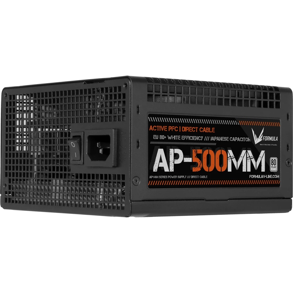 Блок питания Aerocool / Formula ATX 500W AP-500ММ 80 PLUS WHITE (20+4pin) APFC 120mm fan 6xSATA RTL