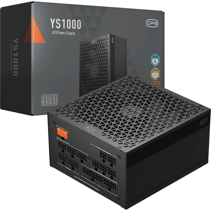 Блок питания  PCCooler P5-YS1000-G1F, 1000Вт, 80 PLUS  Gold, 135мм, модульный, черный