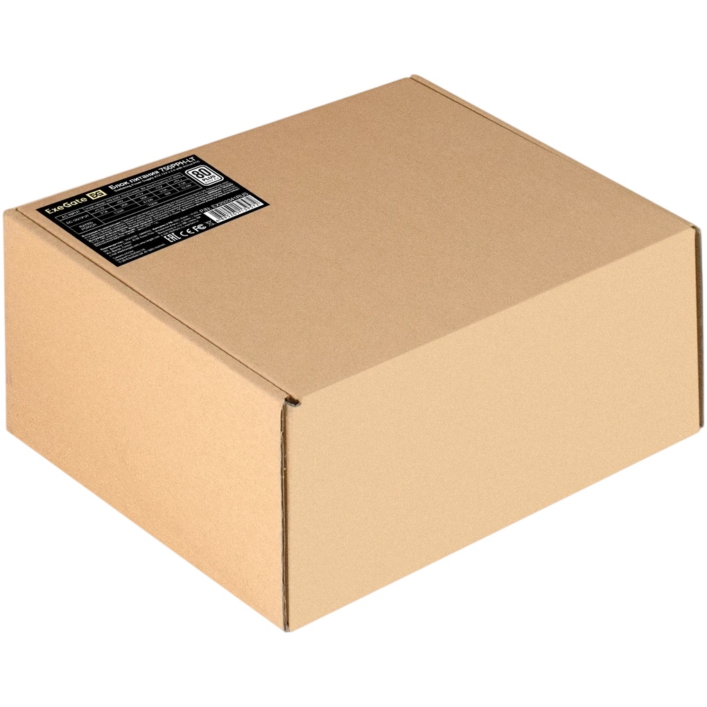 Блок питания ExeGate 750PPH-LT-OEM RTL (EX292341RUS-OEM), 750Вт, 80 PLUS, 120мм, черный