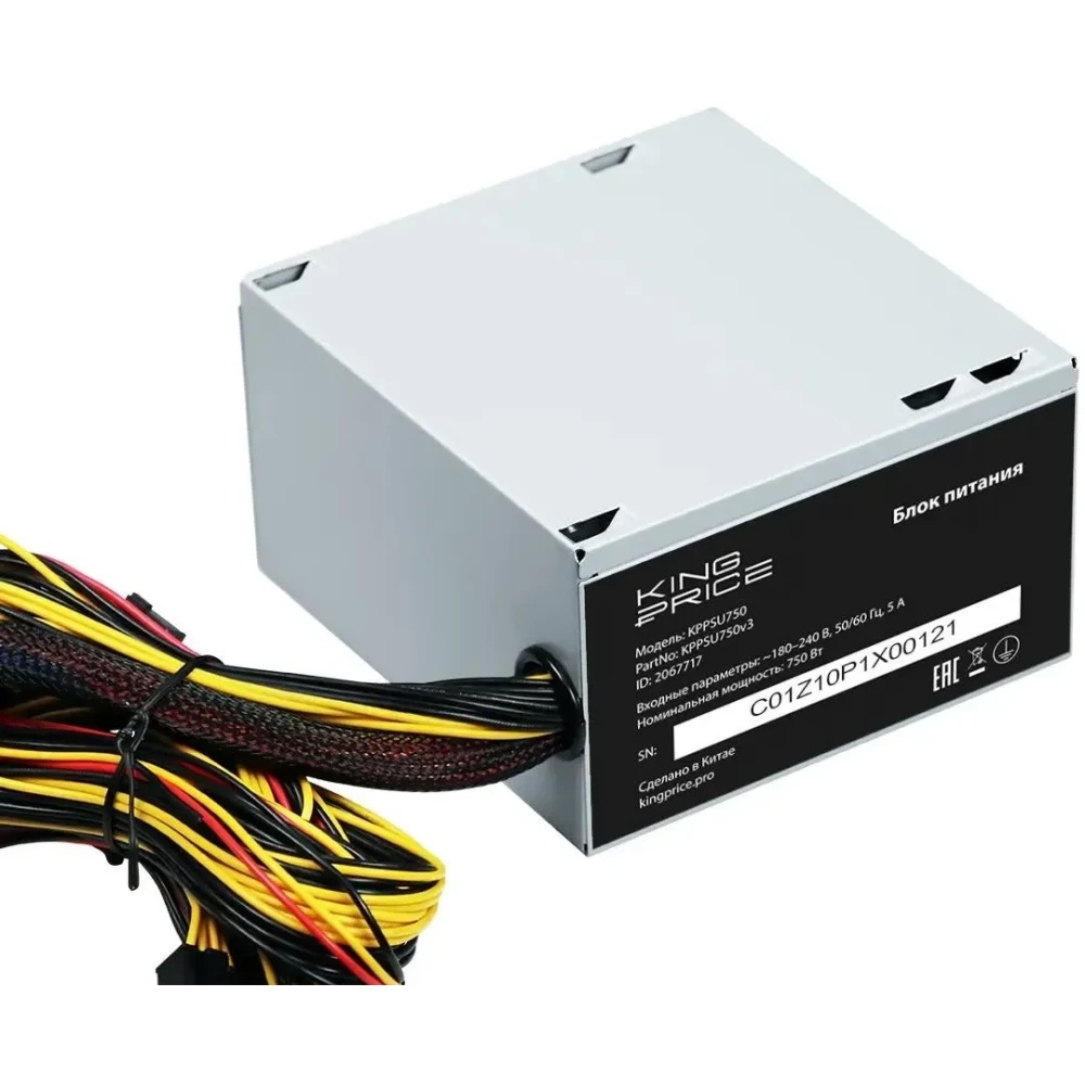 Блок питания KingPrice KPPSU750 ATX 750W (20+4pin) APFC 120mm fan 4xSATA