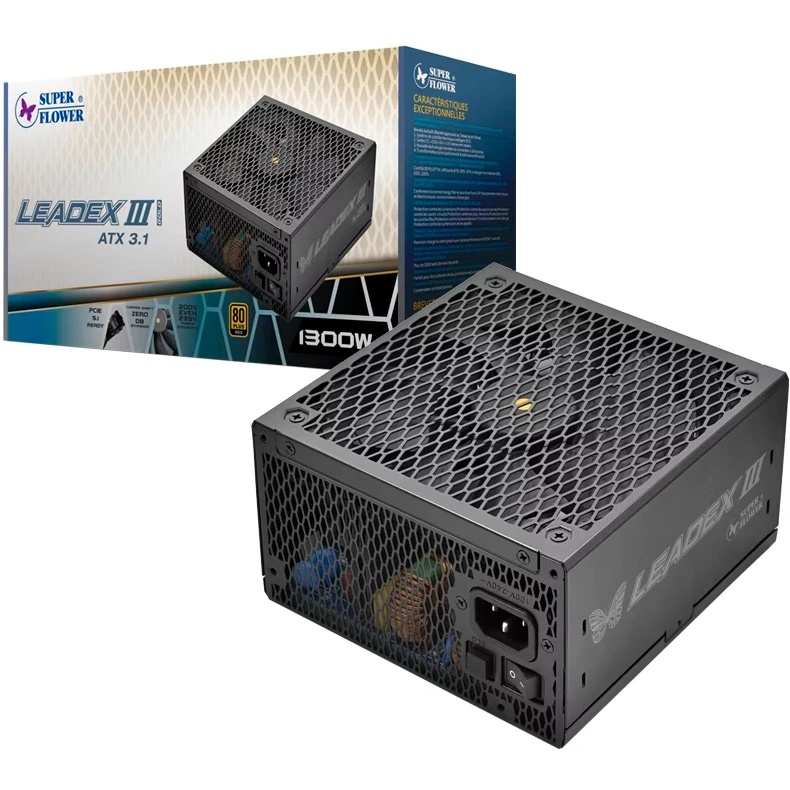 блок питания 1300 Ватт/ Power Supply Super Flower Leadex III Gold, 1300W, ATX 3.1, 140mm, 8xSATA, 4x
