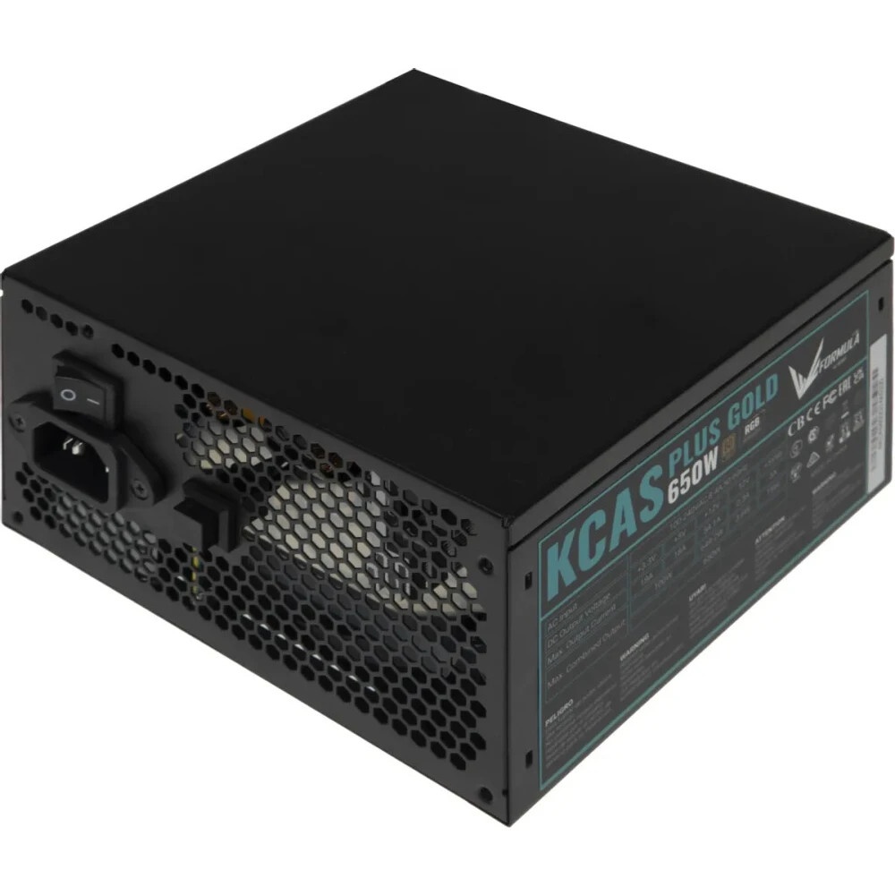 Блок питания Aerocool / Formula KCAS PLUS 650G, Gold 650Вт, 80 PLUS Gold, 120мм, черный