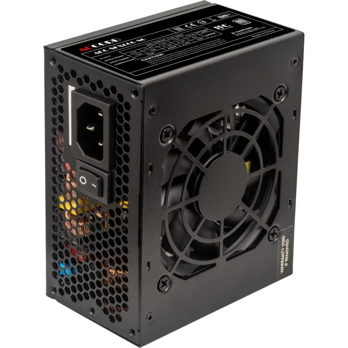 Блок питания Accord  ACC-SFX600-80, 600Вт, 80мм,черный