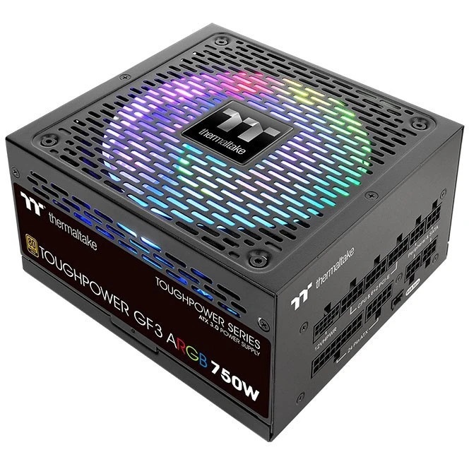 Блок питания Thermaltake Toughpower GF3 ARGB (PS-TPD-0750F4FAGE-1), 750Вт, 80 PLUS Gold, 140мм, моду